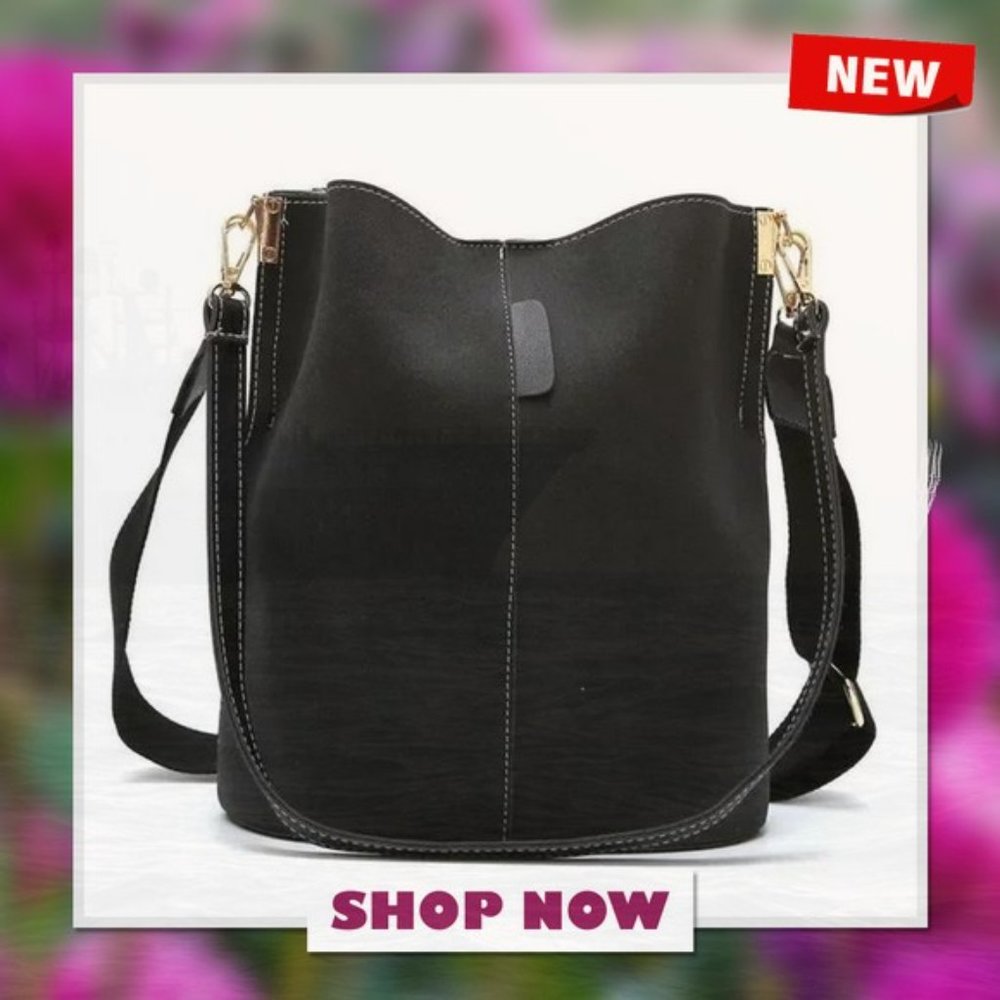 New Bucket Shoulder Tote bag, Black 216 - Picture 2 of 4